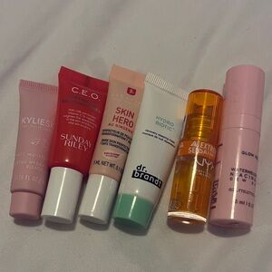 Skincare deluxe samples (kylieskin, Sunday Riley, skin hero, glow recipe)